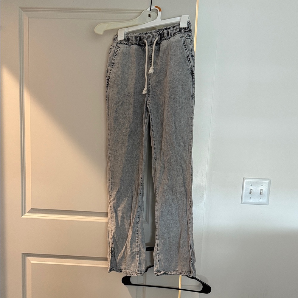 Gray Drawstring Jogger Pants - image 1